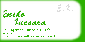 eniko kucsara business card